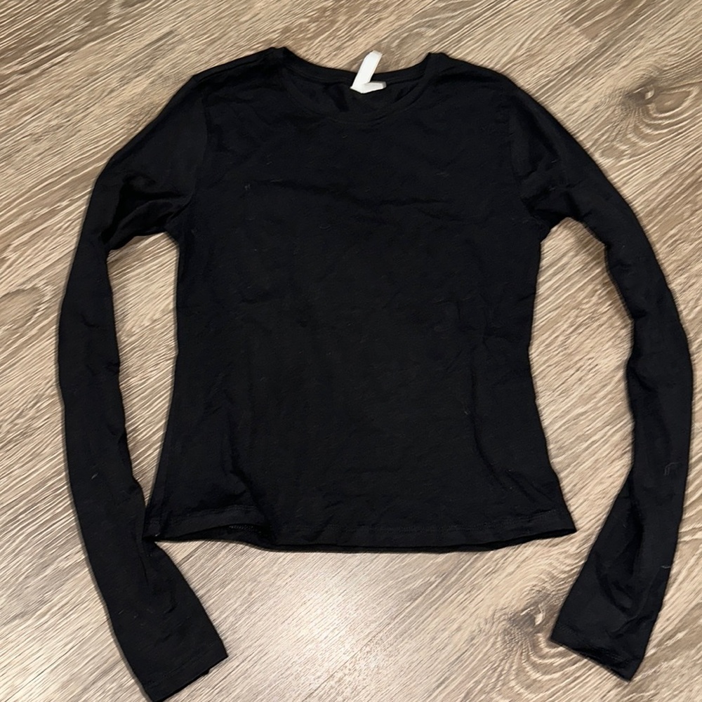 H&M Basics Divided Cropped Long Sleeve